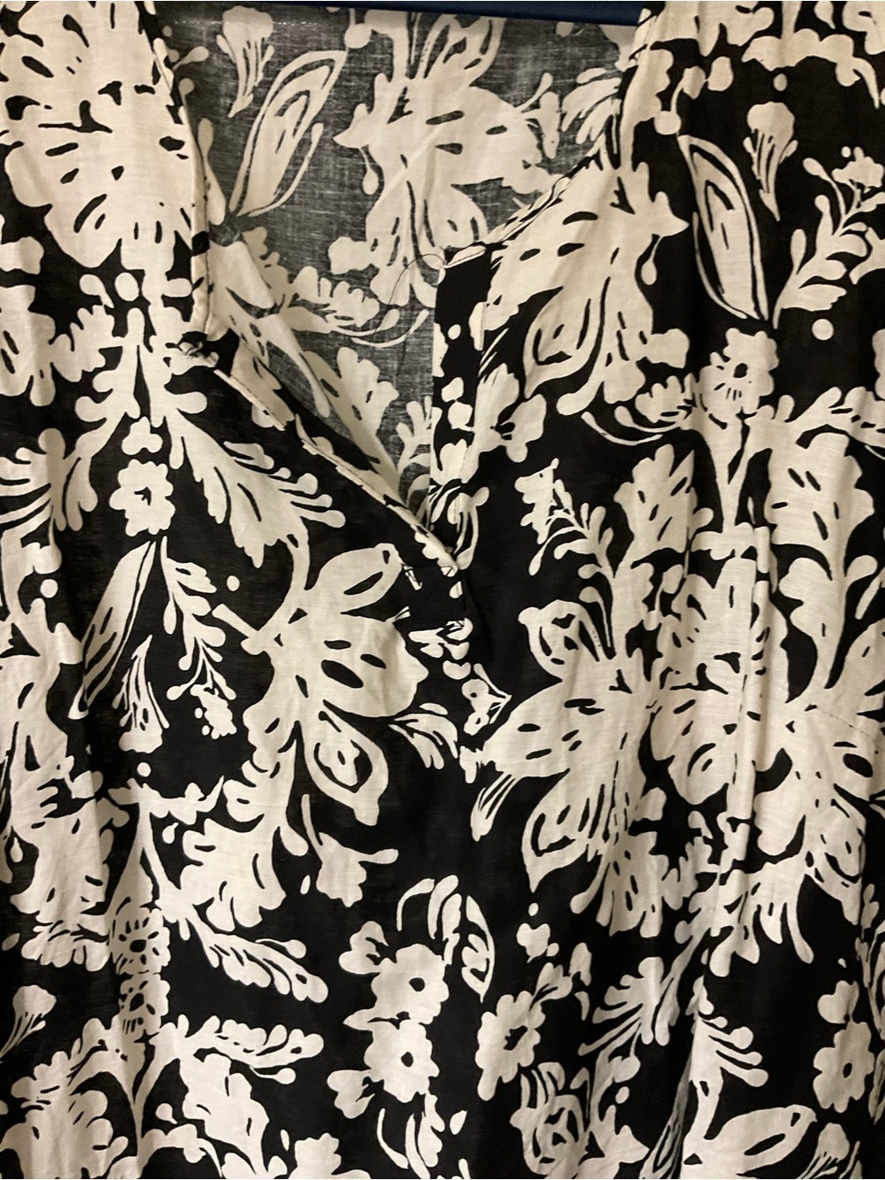 Christian Soriano Black and White Floral Drapery Panel shirt